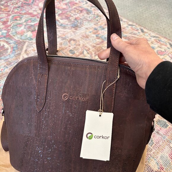 Corkor cork brown crossbody purse (vegan, ecofriendly) - Picture 2 of 8